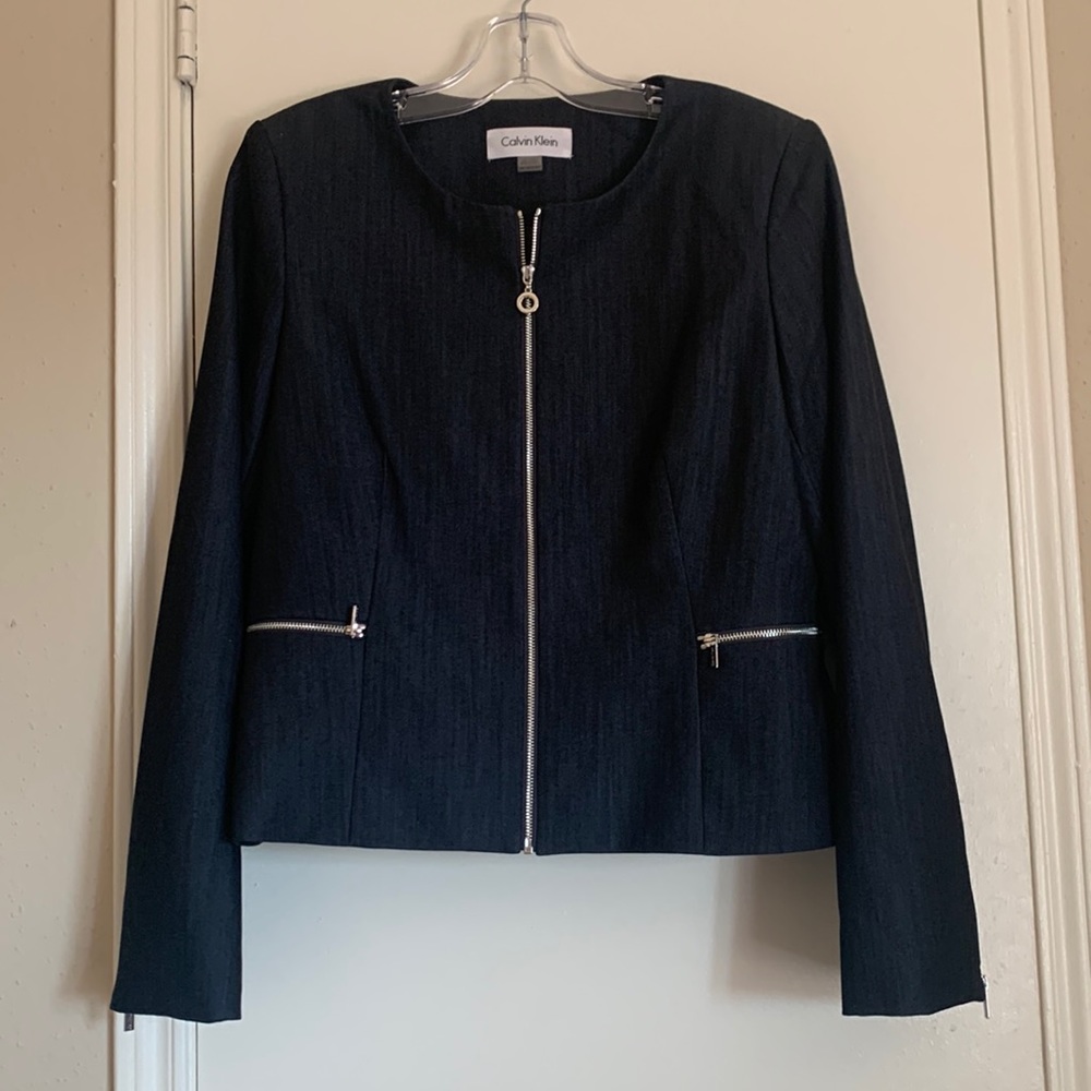 Collarless Blazer